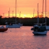 Sunset over Boot Key Harbor for our CD release.